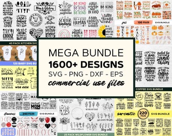 1600+ Svg Bundle, Designs for Cricut, Silhouette and More, Shirt (svg png dxf eps)