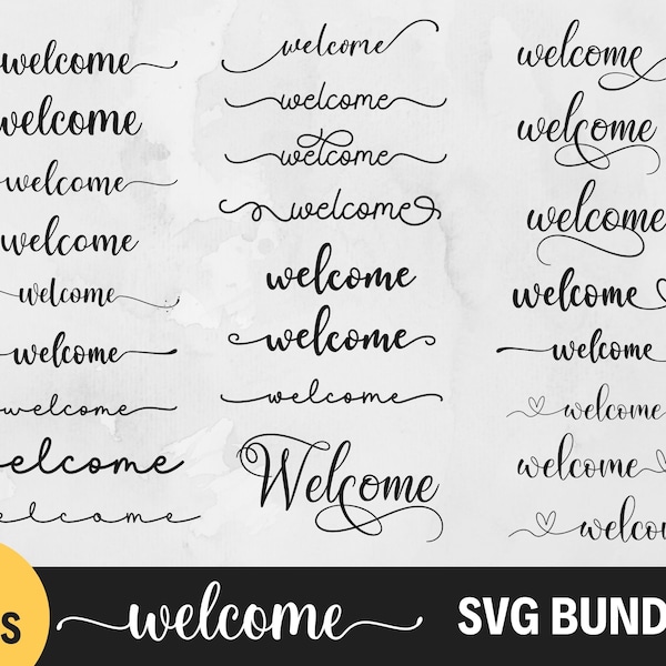 Welcome Svg Bundle, Welcome Sign Svg, Home Svg, Farmhouse Svg, Porch Sign Svg, Png, Svg Files For Cricut Desings, Silhouette, Cut File