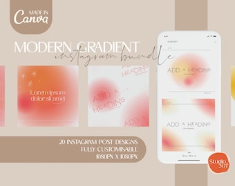 20 Social Media Content Bundle - Canva Template - Editable Design - Instagram Content - Brand Bundle - Starter Pack for Business Owners