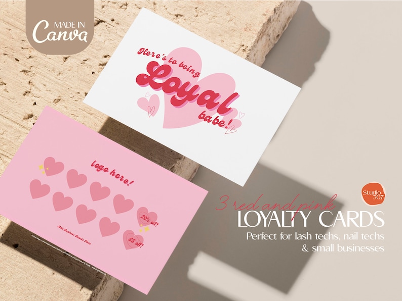 3 Loyalty Card Designs Perfect for Beauty Businesses Customisable Canva