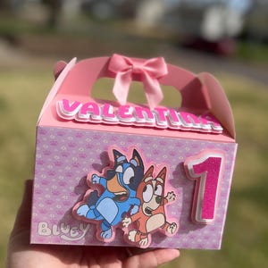 Bluey themed Favor box Girl