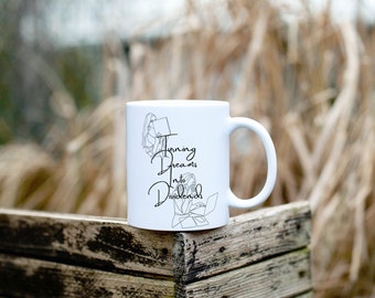 Turning Dreams Into Dividends with Elegant Dual Female Silhouettes - Ceramic Mug