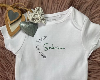 Baby Body personalized, New to the team, Gift for birth