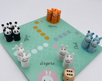 Personalisiertes Brettspiel für Kinder Ludo Pastell
