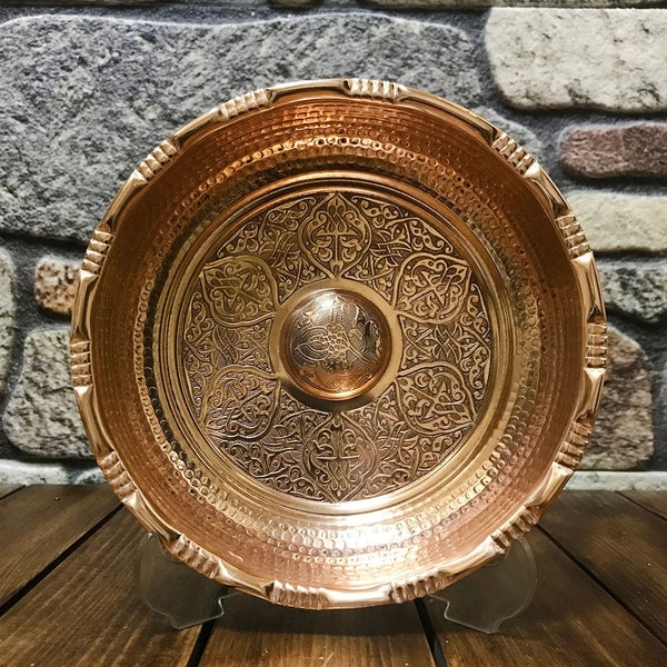 Authentic Traditional Handmade Real Thick Copper Ottoman Style Turkish Hammam Bathing Spa Bowl