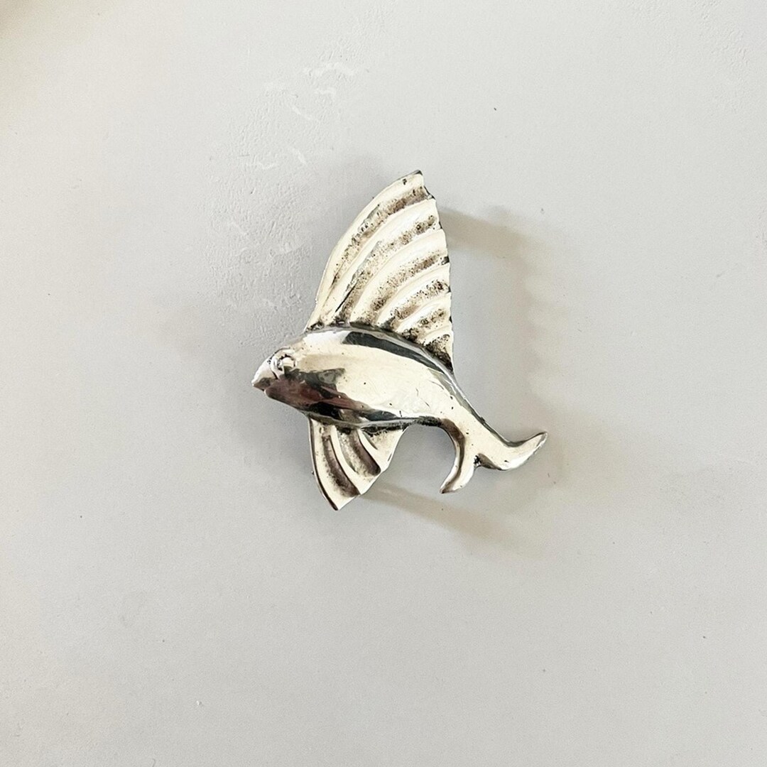 Flying Fish Pin Module 925 STERLING SILVER Vintage Flying Fish Brooch Pin - Etsy