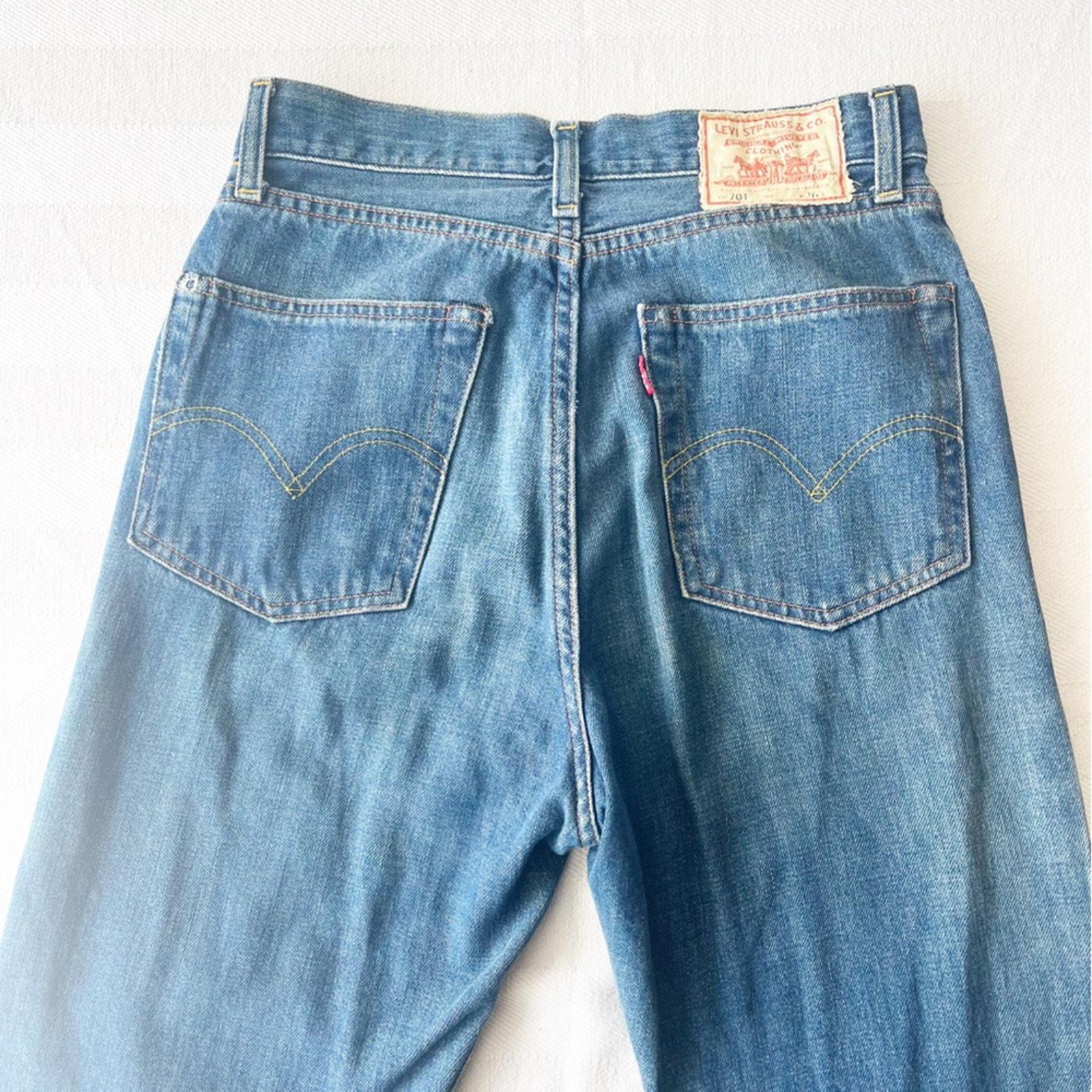 60’s Levi’s 701xx LEVI'S Vintage RARE 1960's 701 Big E Selvedge Denim Single