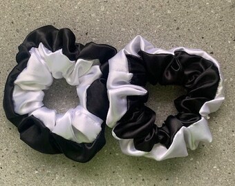 Scrunchies - netball - basketball - football - colours - team - hairstyle - collingwood - magpies - netball gift - AFLW