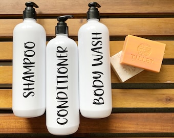 White shampoo conditioner body wash pump bottle 500ml