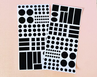 Blackout stickers - small stickers - black vinyl - black decal - electronic sticker