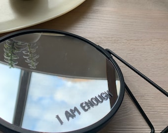 Mirror affirmation sticker - vinyl decal - bathroom mirror - self care - quotes - stickers