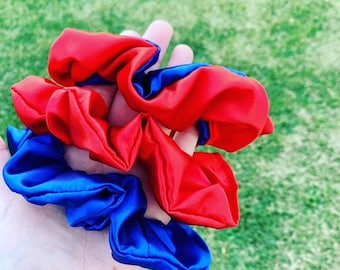 Scrunchies - netball - basketball - football - colours - team - hairstyle - bulldogs - netball gift - AFLW