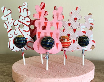 Reindeer gift - lollipop - christmas - student - classmate - teacher - pack of x10 - chupa chups - stocking filler - Santa - Xmas - gift