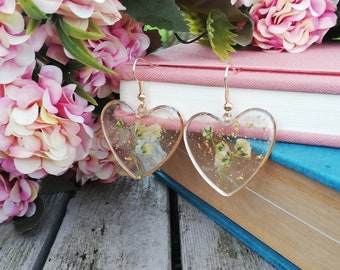 Love-heart Floral Earrings