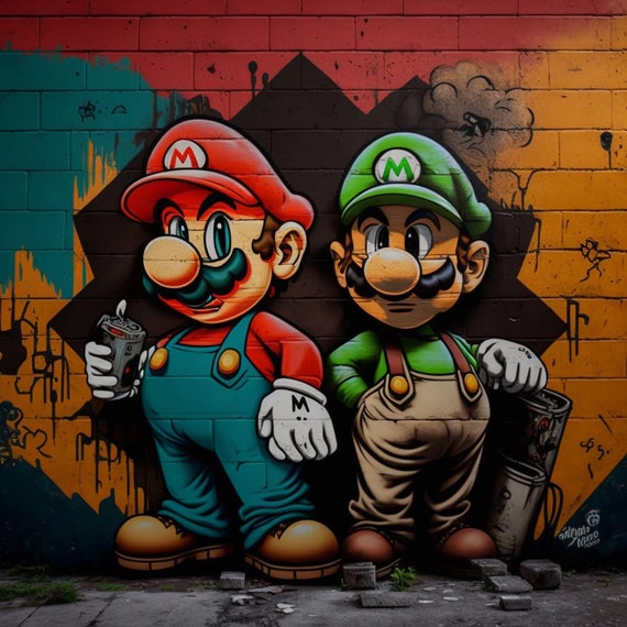  Pegatinas de pared 3D de película de Mario Bros 2023 para sala  de estar, habitación de niños, decoración de pared de niños y niñas, regalo  para dormitorio, póster mural, papel tapiz