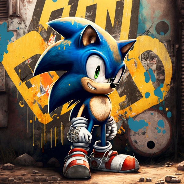 Poster Sonic the Hedgehog: affiche  | Digital Download| Wall Art | Home Decor | Artwork | Printable