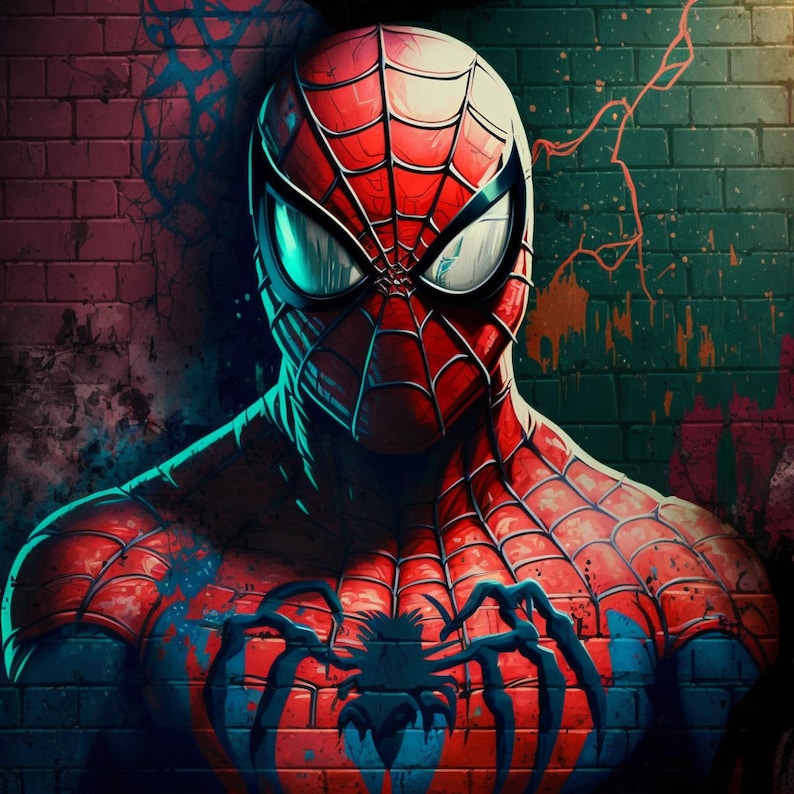 Poster Spider-man Mancave Poster Print Digital Download Wall Art Home ...