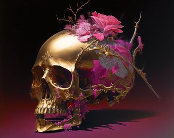 Poster Skull Pink Frazetta Beksis Artwork Digital Gothic art Download | Wall Art | Home Decor | printable