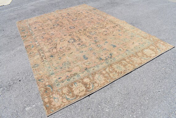 Neautral Color Aztec Rug Rugs Great Oversized Neutral Vintage Rug 5.68''x 8.83'' Soft Latte ...