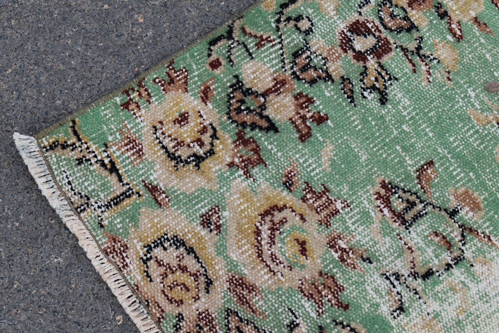 Grüner Blumenteppich Türkischer Teppich Vintage Teppich | Etsy