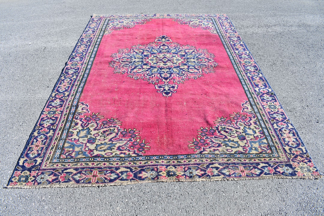 Large Rug Turkish Livingroom Rug Vintage Boho Rug Bohemian Etsy