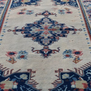 Tapis turc, tapis vintage, tapis fait main, tapis de zone, tapis Boho, décor Boho, tapis oriental de sol, décor à la maison, tapis, 3,9 x 5,3 pi RAS0041 image 5