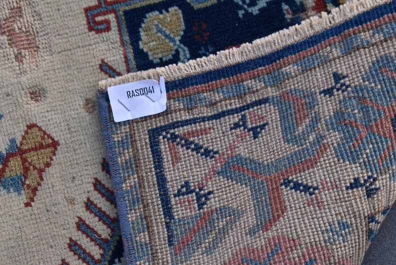 Tapis turc, tapis vintage, tapis fait main, tapis de zone, tapis Boho, décor Boho, tapis oriental de sol, décor à la maison, tapis, 3,9 x 5,3 pi RAS0041 image 9