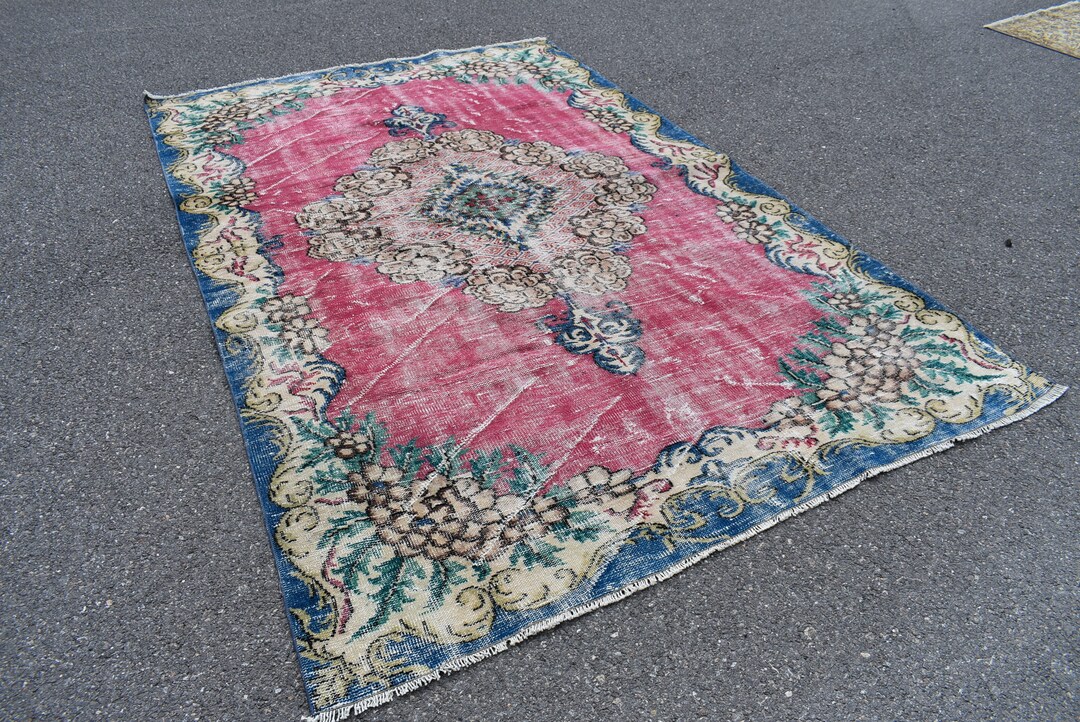 Purple and Blue Rug Oriental Rug Vintage Rug Bohemian Rug Etsy