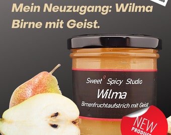 Wilma - Birne mit Geist  und Bourbonvanille- Marmelade - Fruchtaufstrich - Handgemacht - Ostern - Mitbringsel - Geschenk - Konfitüre