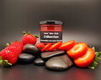 Strawberry Kiss - Confiture de fraises avec une touche de vodka - Confiture - Plaisir - Cadeau - Fait main - Confiture - DIY - Confiture - Pâques