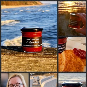 Strawberry kiss strawberry jam with a hint of vodka jam enjoyment gift handmade jam DIY jam Easter image 7