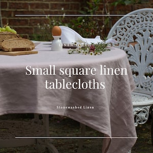 Small square linen tablecloths, Tablecloths, Natural, Soft linen tablecloths, Stonewashed linen, Gift tablecloths, 100% linen, Shop UK