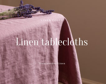 Linen tablecloths Washed linen tablecloths Natural, Soft linen tablecloths, Stonewashed linen, Gift tablecloths, 100% linen, Shop UK