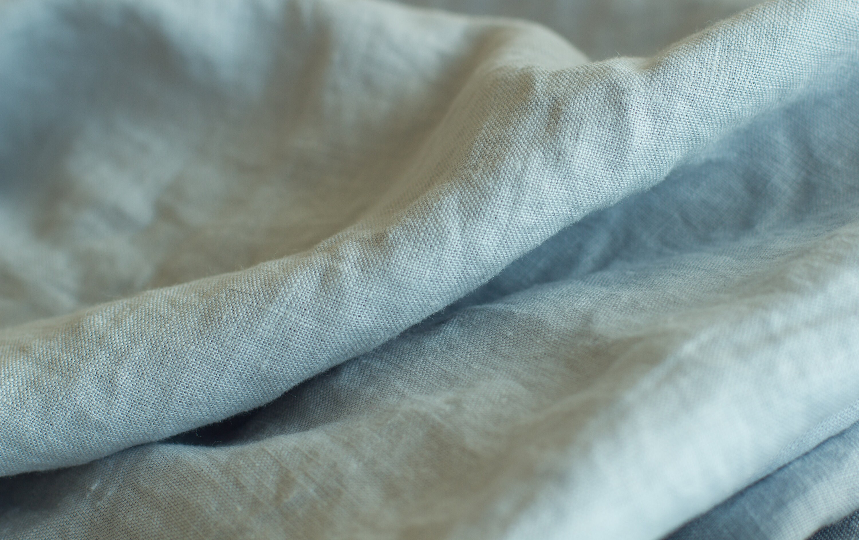 Dusty aqua 100% pure stonewashed linen fabric 145-150 cm | Etsy