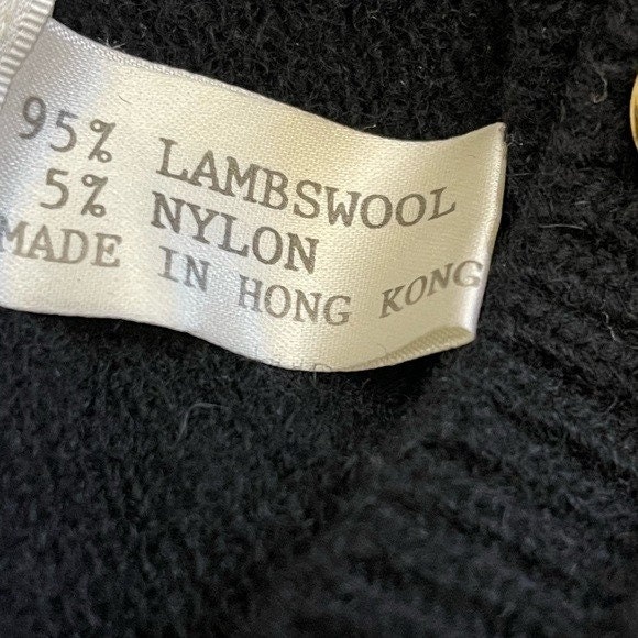RICARDO LENZI Vintage 80s Cardigan Sweater Lams Wool Black - Etsy
