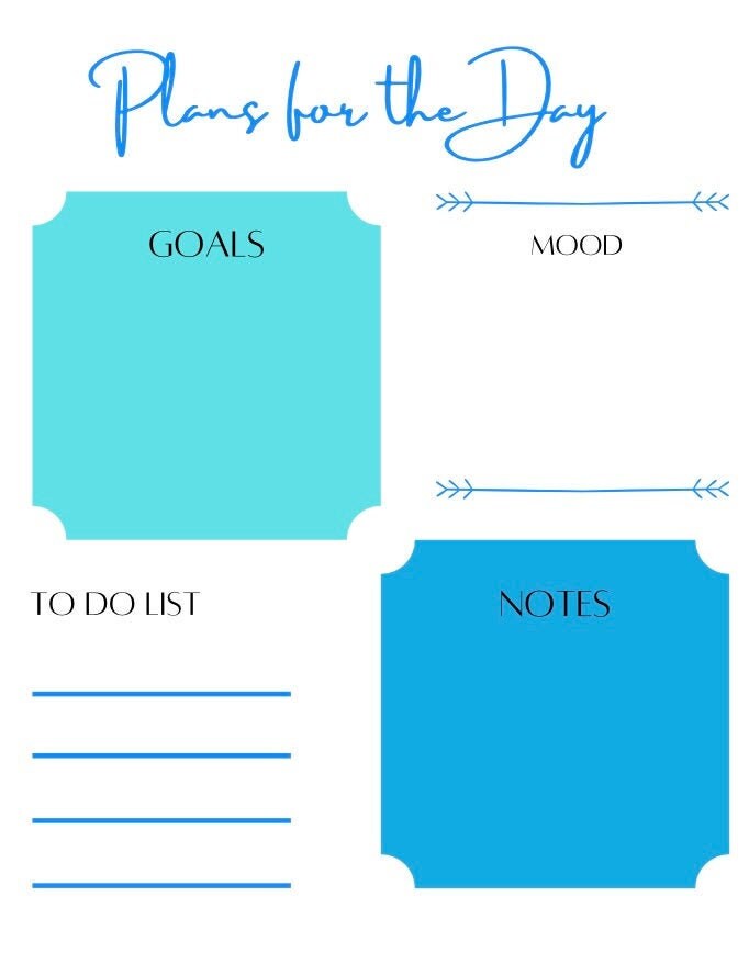 Plans for the Day Digital Planner | Etsy