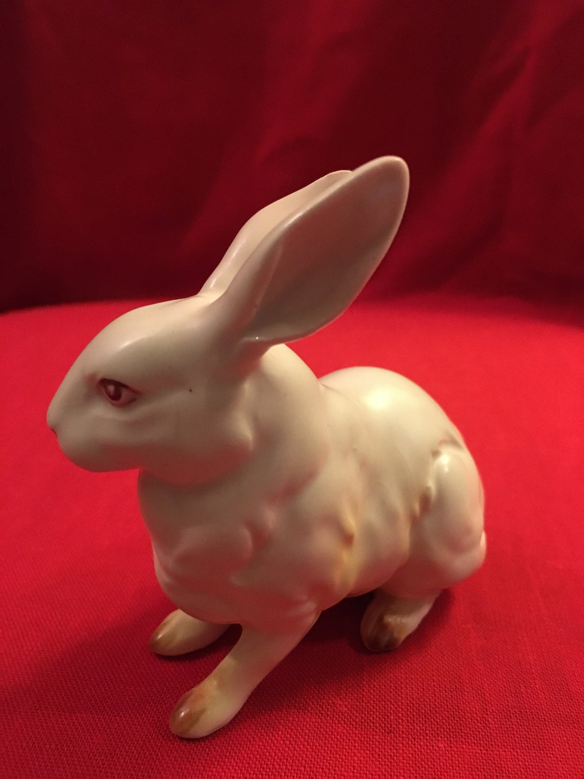 black and white rabbit figurine