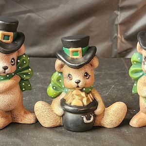 St. Patrick&#39;s day Irish bears set of 3.