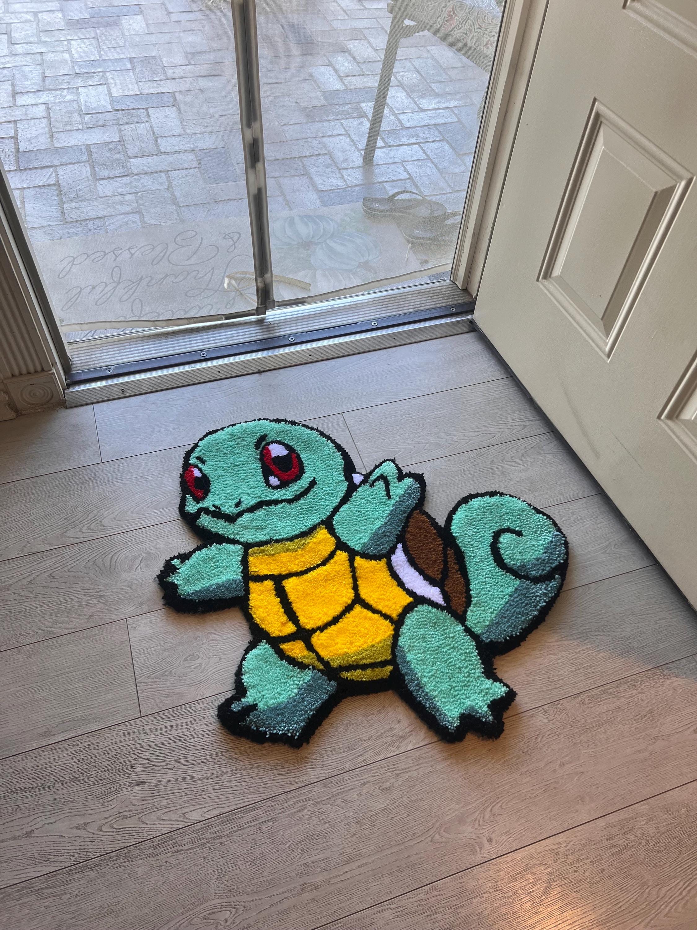 ラグ・カーペット SQUIRTLE SQUAD TUFTED RUG Tufting Squirtle Rug, Handmade Rug, Anime Tufted Carpet