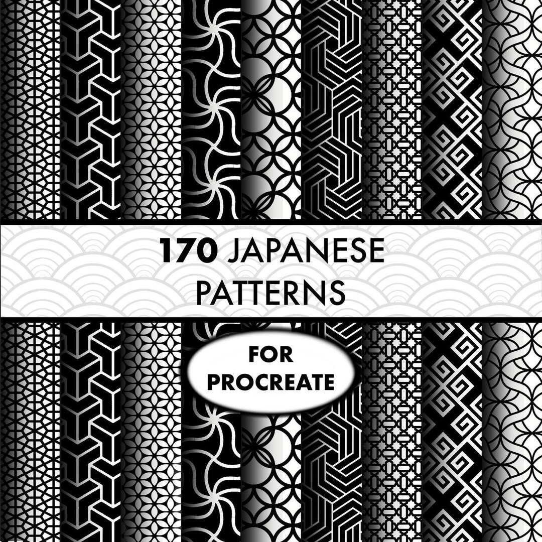 Japanese Pattern Brushes for Procreate (ipad) - Etsy