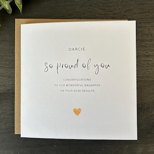 Exam Congratulations Card, Personalised, GCSE, A Level, Daughter, Son, Granddaughter, Grandson, Niece, Nephew, Sister, Brother, Well Done