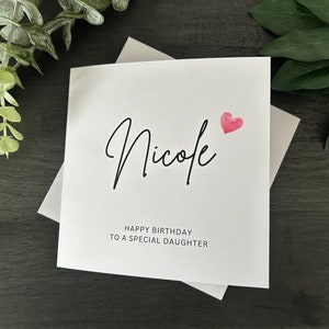 Personalised Daughter, Sister, Friend Birthday Card, Female Birthday Card, Niece etc,  21st, 30th, 40th, 50th, 60th, 70th, 80th, 90th