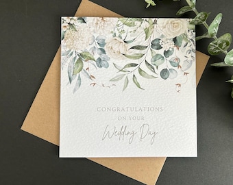 Floral Wedding Card: Wedding Day