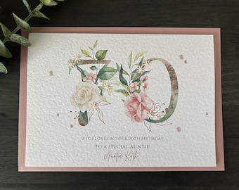 3D Personalised 70th Birthday Card for Friend, Handmade - Etsy UK