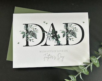 Father's Day Card, Personalised, Handmade, Dad