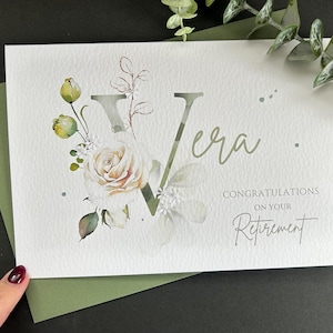 Personalised Retirement Congratulations Handmade Card