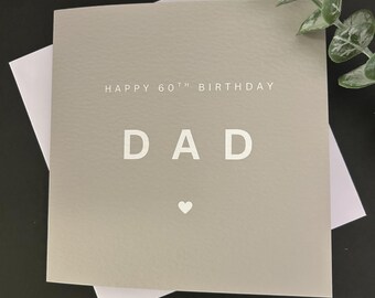 Dad Birthday Card, Personalised,  40th, 50th, 60th, 70th, 80th, 90th, 100th,
