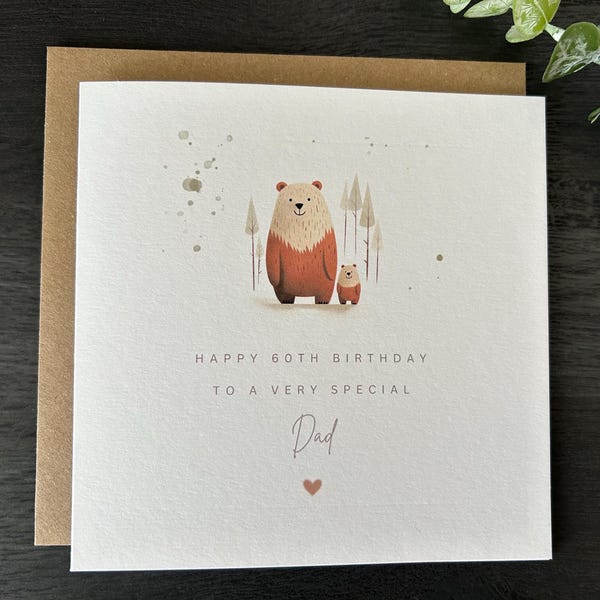 Personalised Dad Birthday Card: Handmade Special Age Card