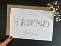 Personalised Friend Birthday Card: Floral, 21st, 30th, 40th, 50th, 60th, 70th, 80th, 90th product logo
