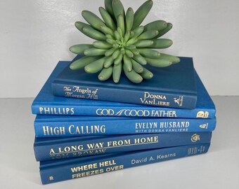 Blue Book Set for Home Decor - Bundle Blue Books - Home Staging - Coastal Decor - Lakehouse Decor - Home Decor - Shelf Ready Books - Books